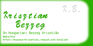 krisztian bezzeg business card